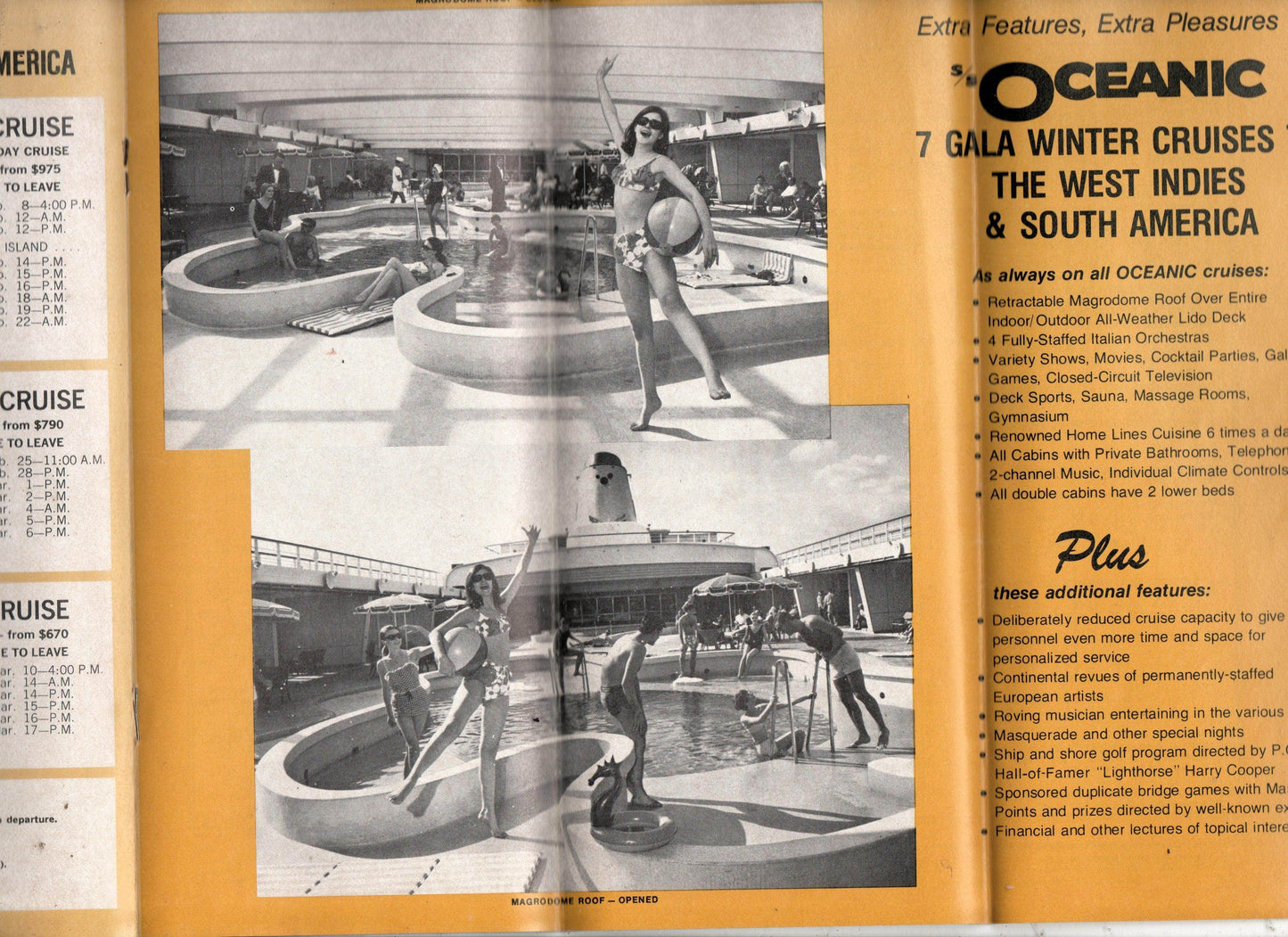 Home Lines ss Oceanic ss Doric 1974-1975 Cruise Ship Brochure - TulipStuff