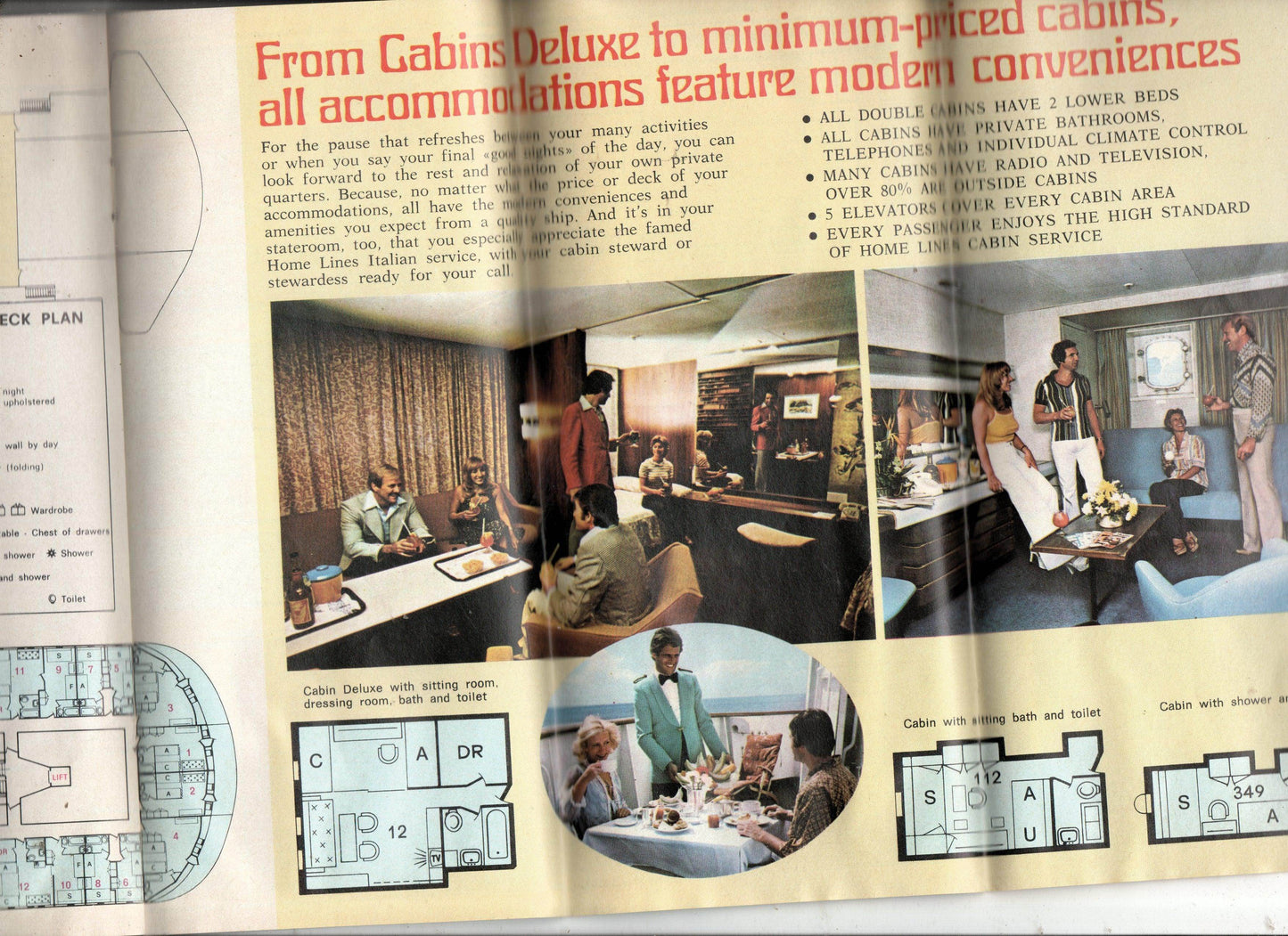 Home Lines ss Doric 1979 NY to Bermuda Cruises Brochure - TulipStuff