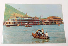 Load image into Gallery viewer, Hong Kong Aberdeen Floating Restaurants Jumbo Kingdom Postcard 1976 - TulipStuff
