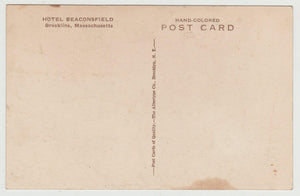 Hotel Beaconsfield Brookline Massachusetts Postcard 1937 - TulipStuff