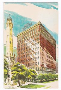 Hotel Pearson Chicago Illinois Water Tower 1960's Postcard - TulipStuff
