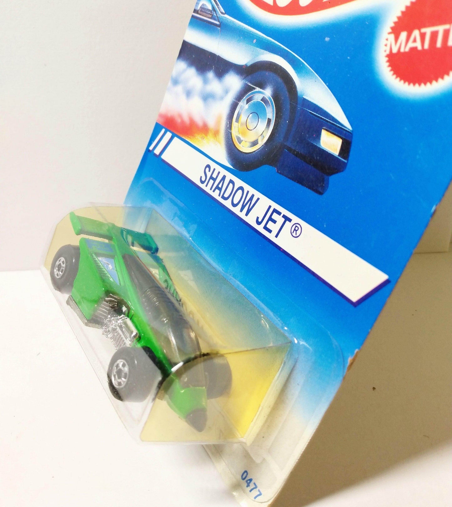 Hot Wheels 0477 Shadow Jet bw 1994 Canada International Card - TulipStuff