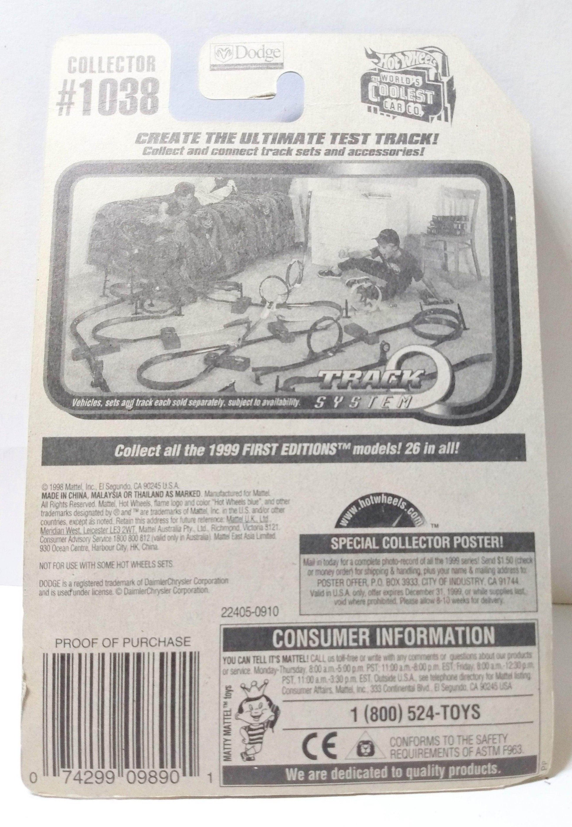 Hot Wheels Collector #1038 Dodge Viper RT/10 1998 - TulipStuff