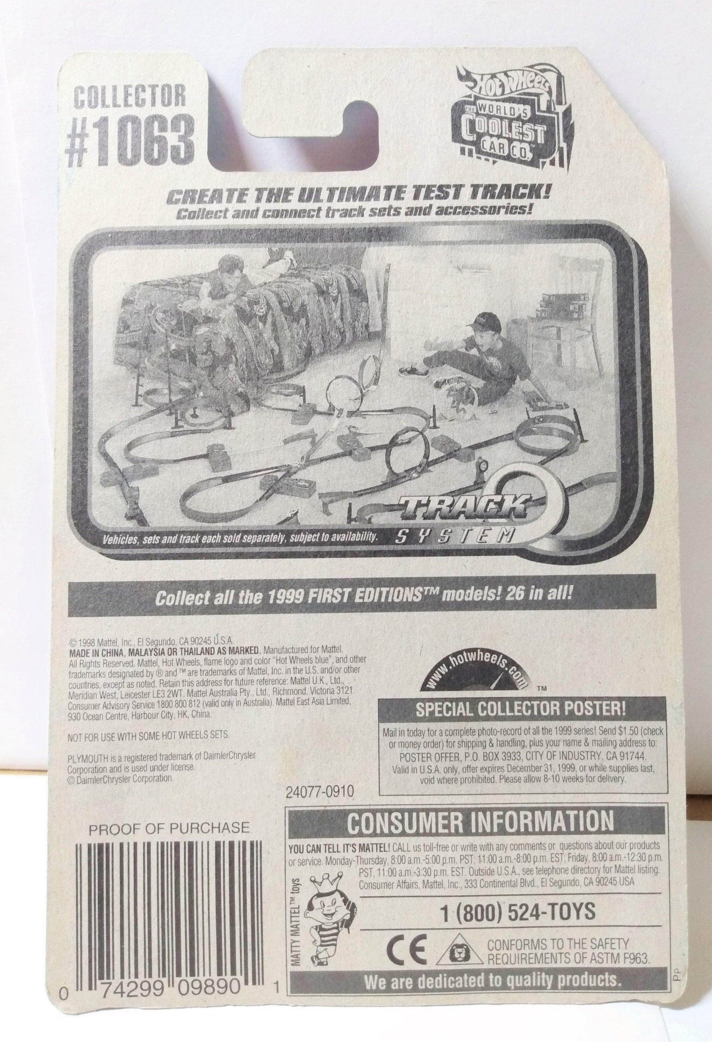 Hot Wheels Collector #1063 1970 Plymouth Barracuda Convertible - TulipStuff