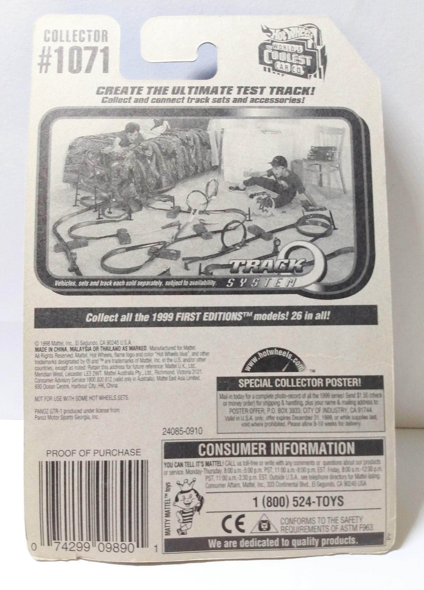 Hot Wheels Collector 1071 Panoz GTR-1 Race Car 1998 - TulipStuff