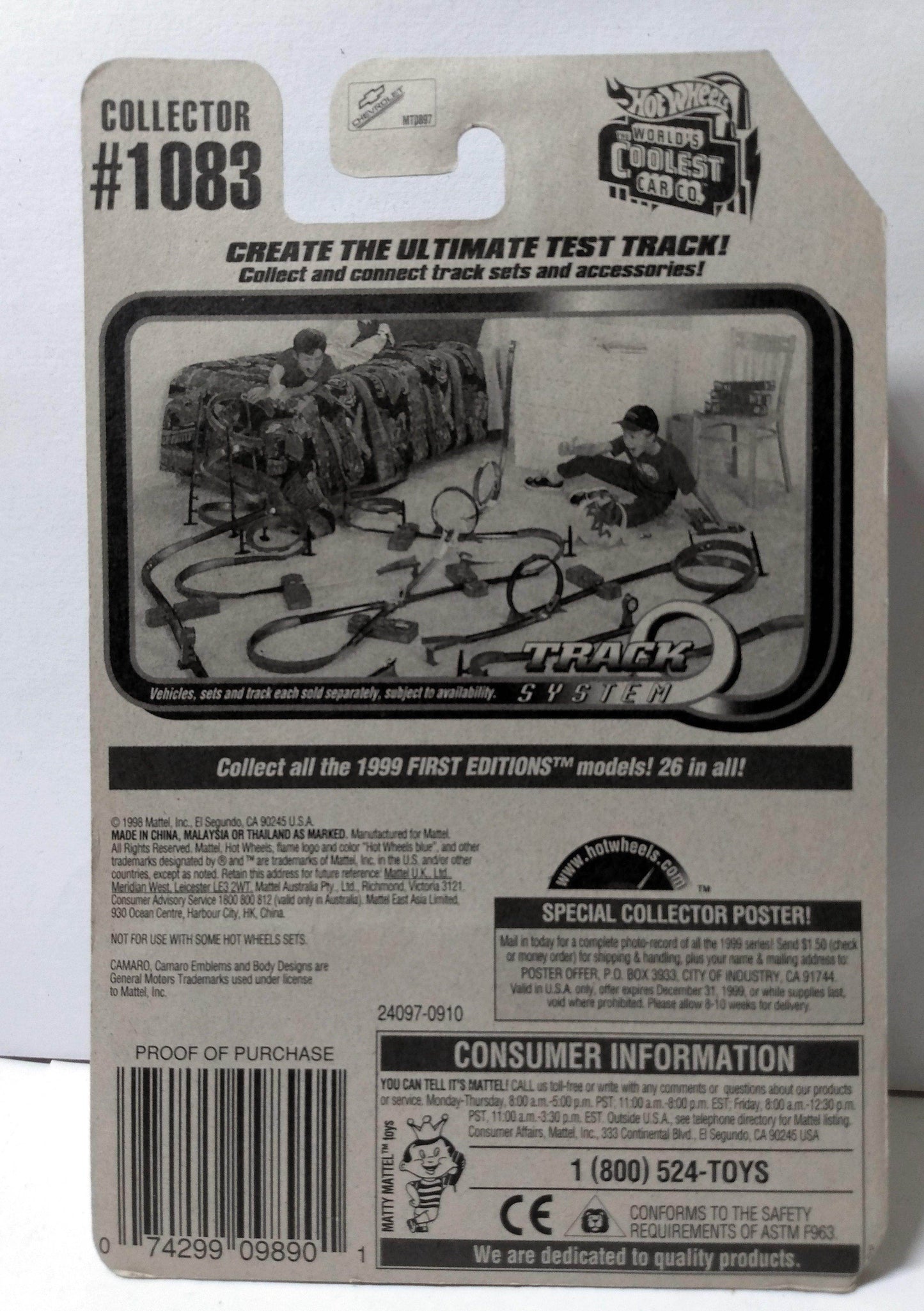 Hot Wheels Collector #1083 1980's Blown Camaro - TulipStuff