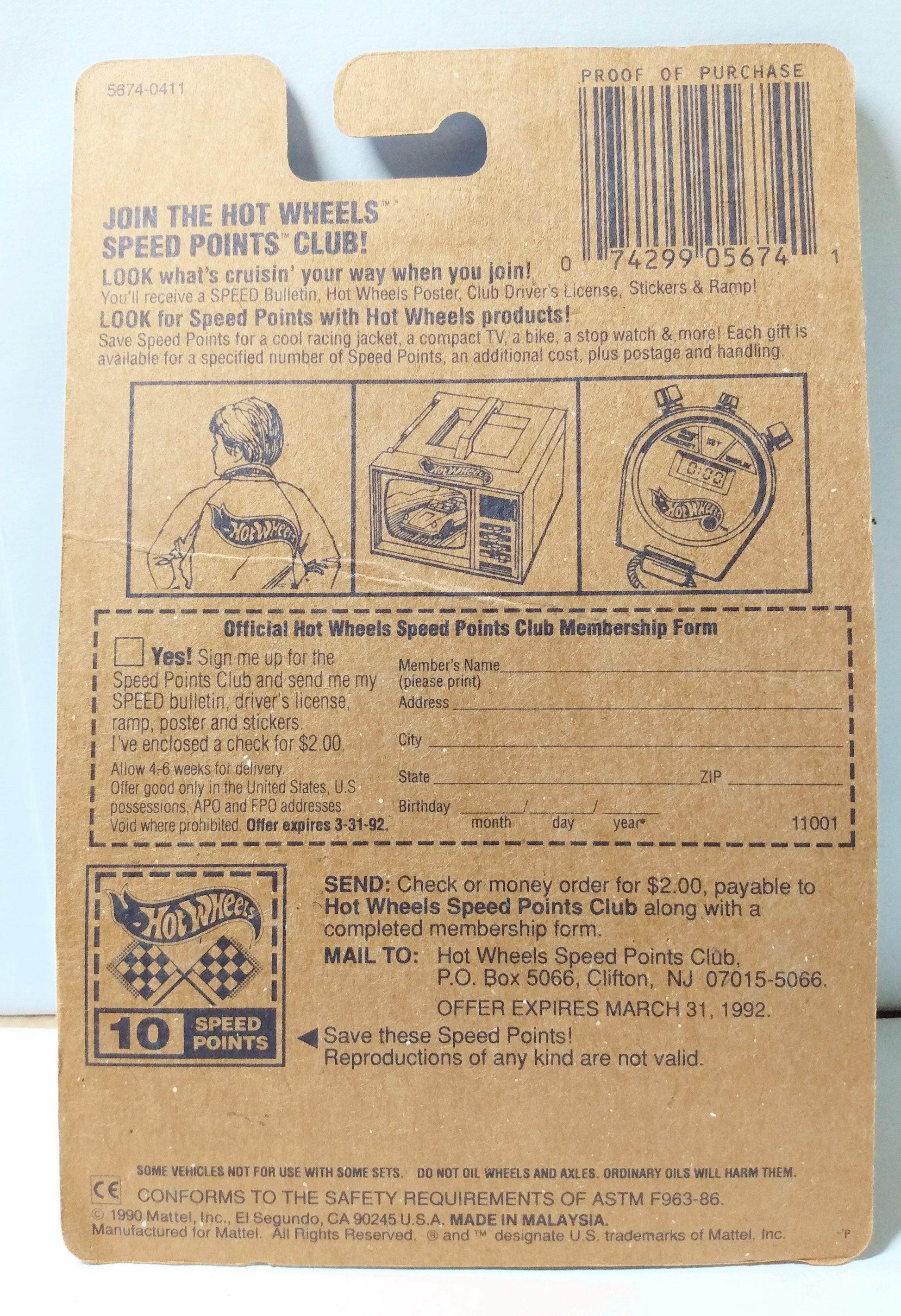 Hot Wheels Collector #125 Zender Fact 4 no tampo variation 1991 - TulipStuff