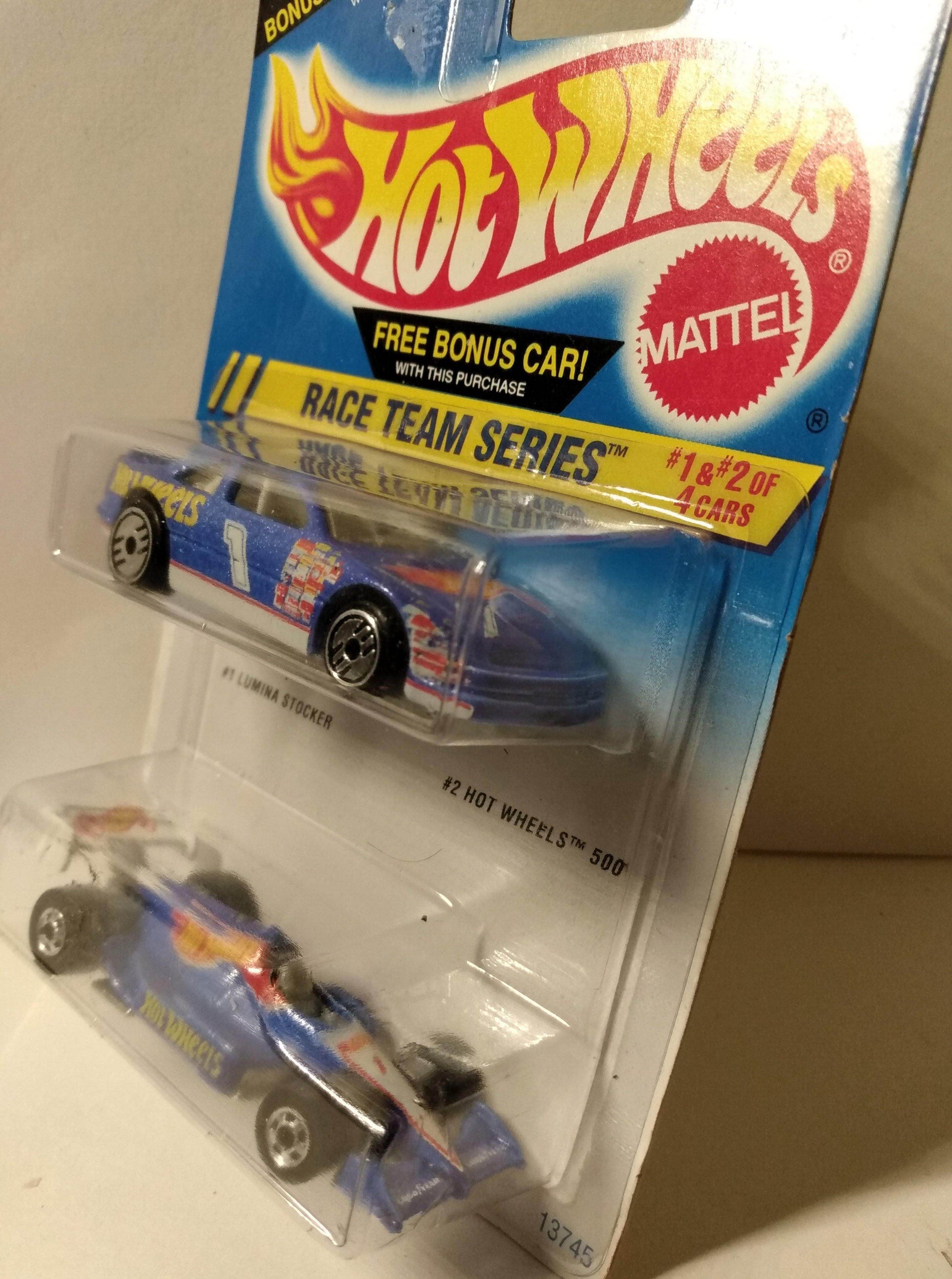 Hot Wheels Race Team Series 2-Pack #1 Lumina Stocker #2 Hot Wheels 500 1995 - TulipStuff