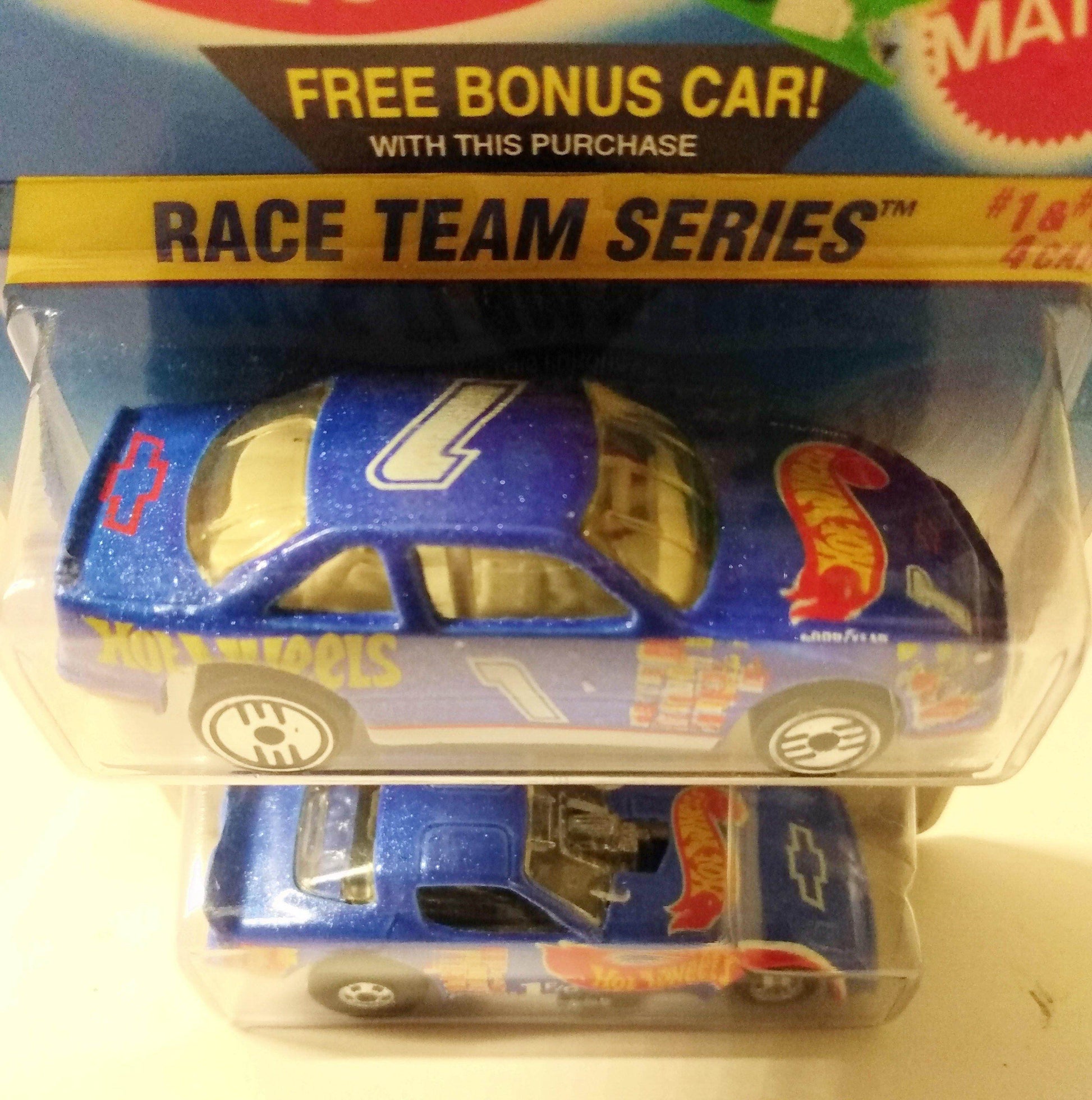 Hot Wheels Race Team Series 2-Pack #1 Lumina Stocker #3 Side-Splitter 1995 - TulipStuff