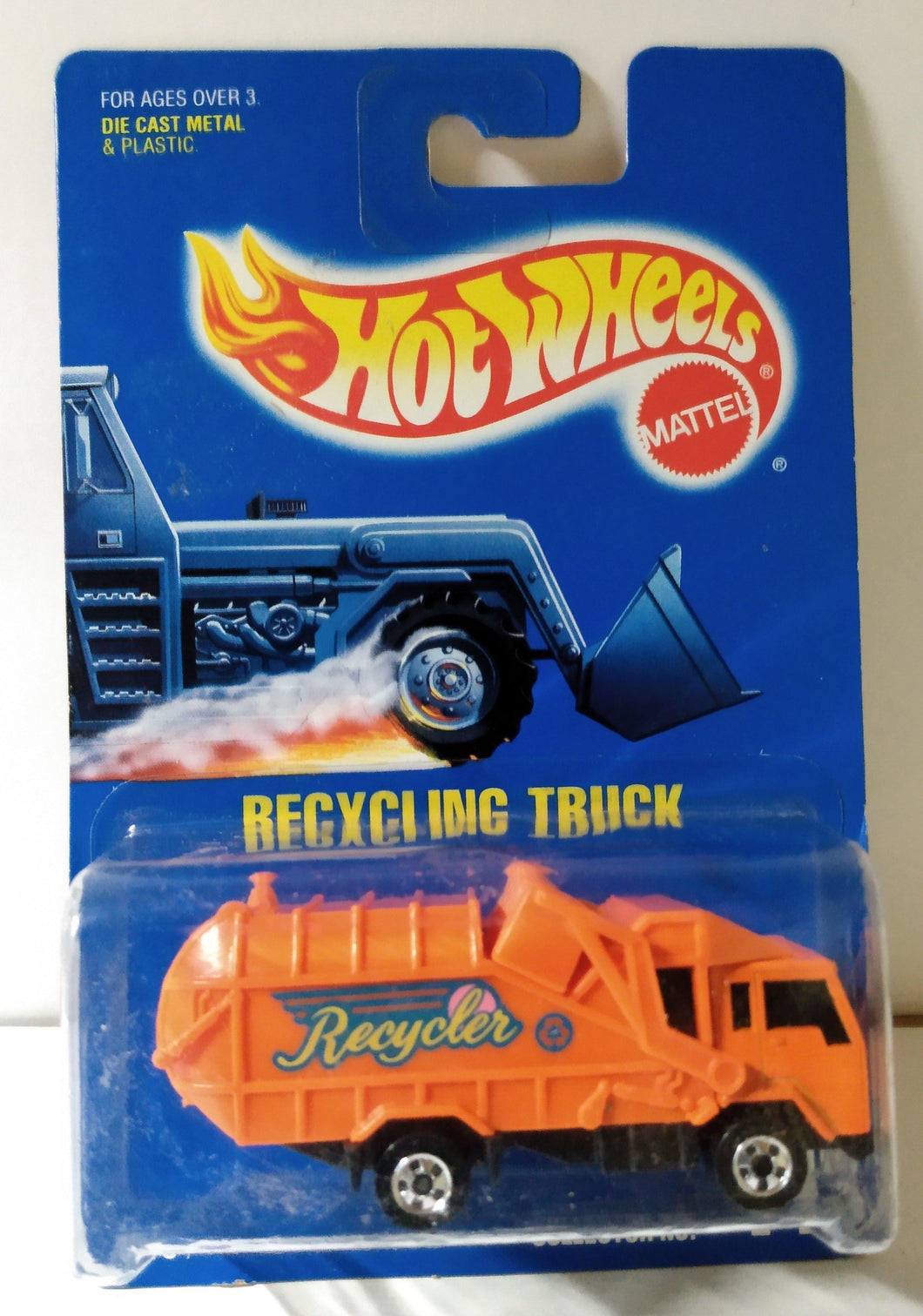 Hot Wheels Collector #143 Recycling Truck Garbage Truck 1992 bw - TulipStuff