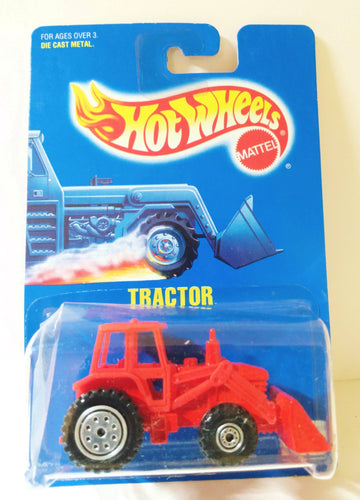 Hot Wheels Collector #145 Tractor Construction Red Diecast Toy 1992 - TulipStuff