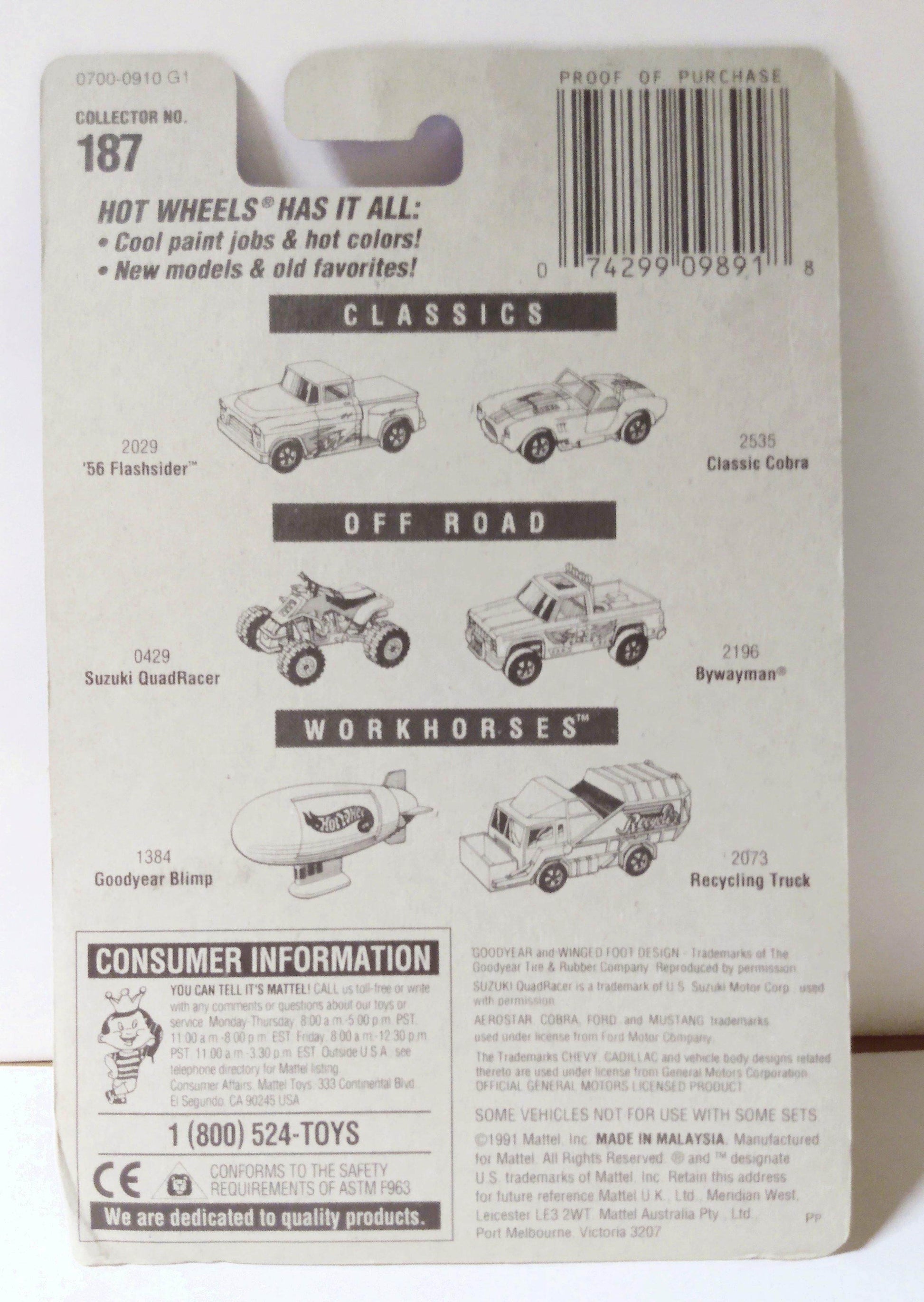 Hot Wheels Collector #187 Ramp Truck Emergency Towing 1996 sp7 - TulipStuff