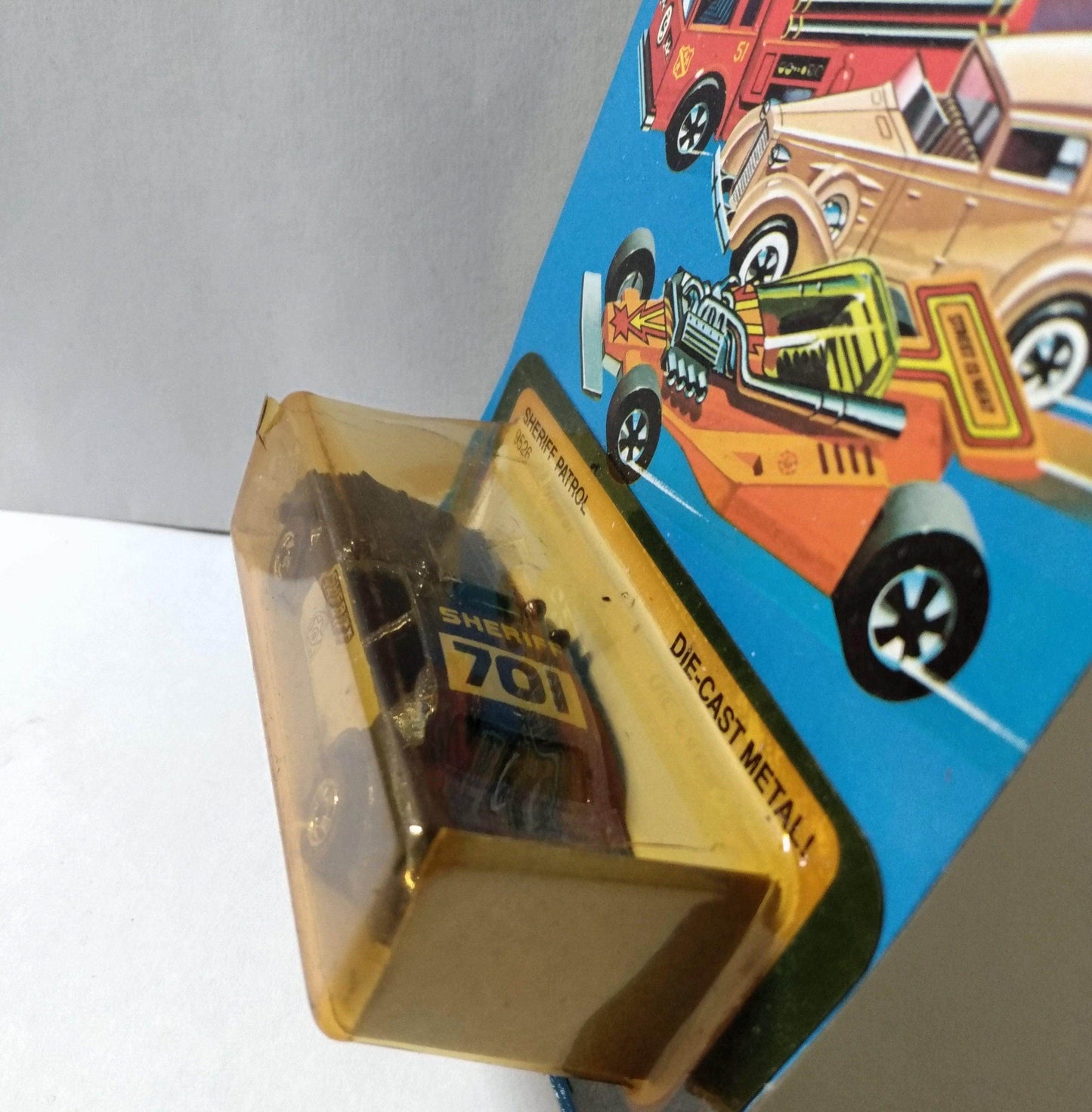 Hot Wheels 9526 Sheriff Patrol Police Car Blue Malaysia 1985 - TulipStuff