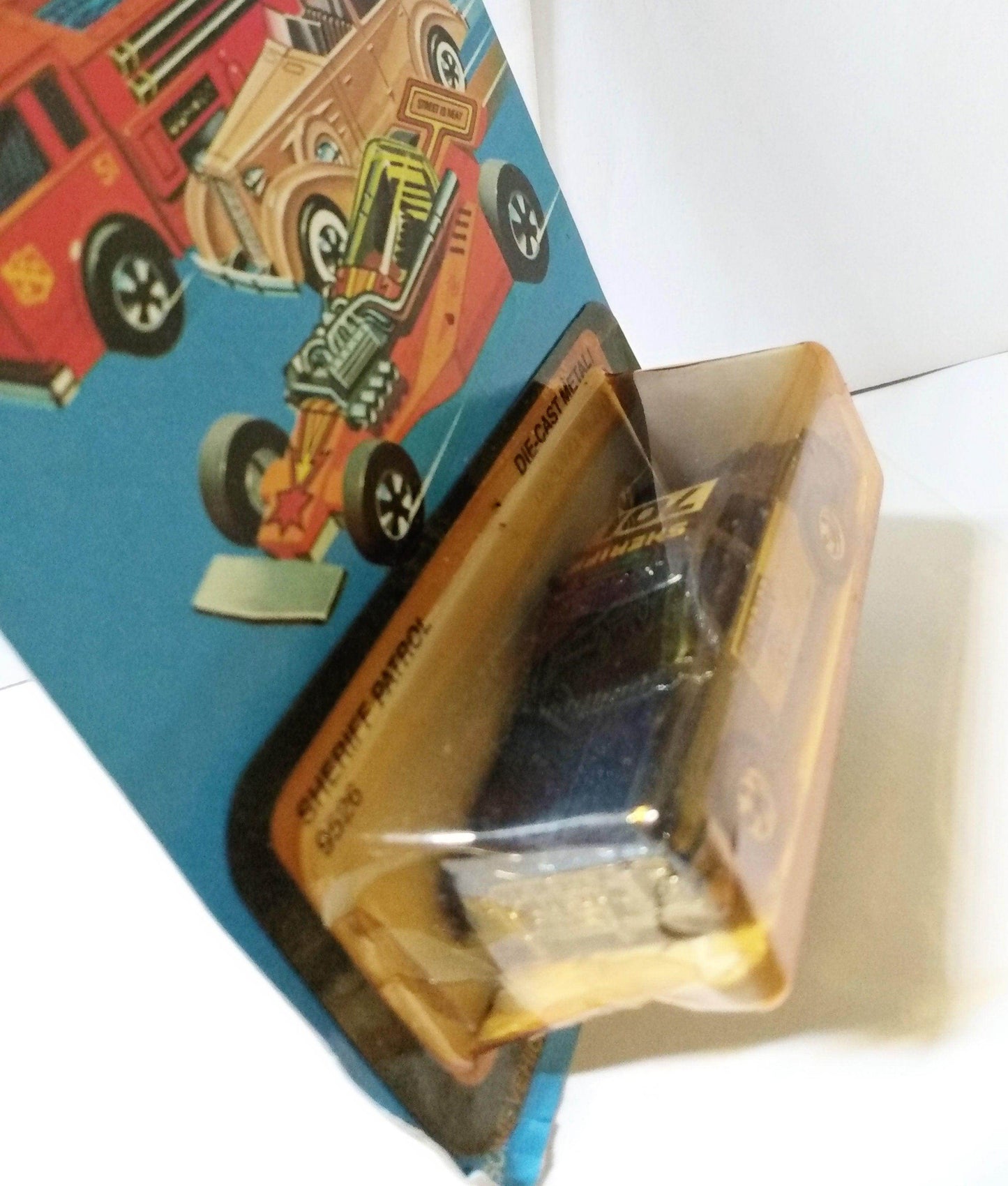 Hot Wheels 9526 Sheriff Patrol Police Car Blue Malaysia 1985 - TulipStuff