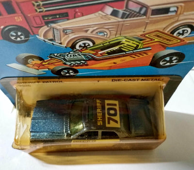Hot Wheels 9526 Sheriff Patrol Police Car Blue Malaysia 1985 - TulipStuff