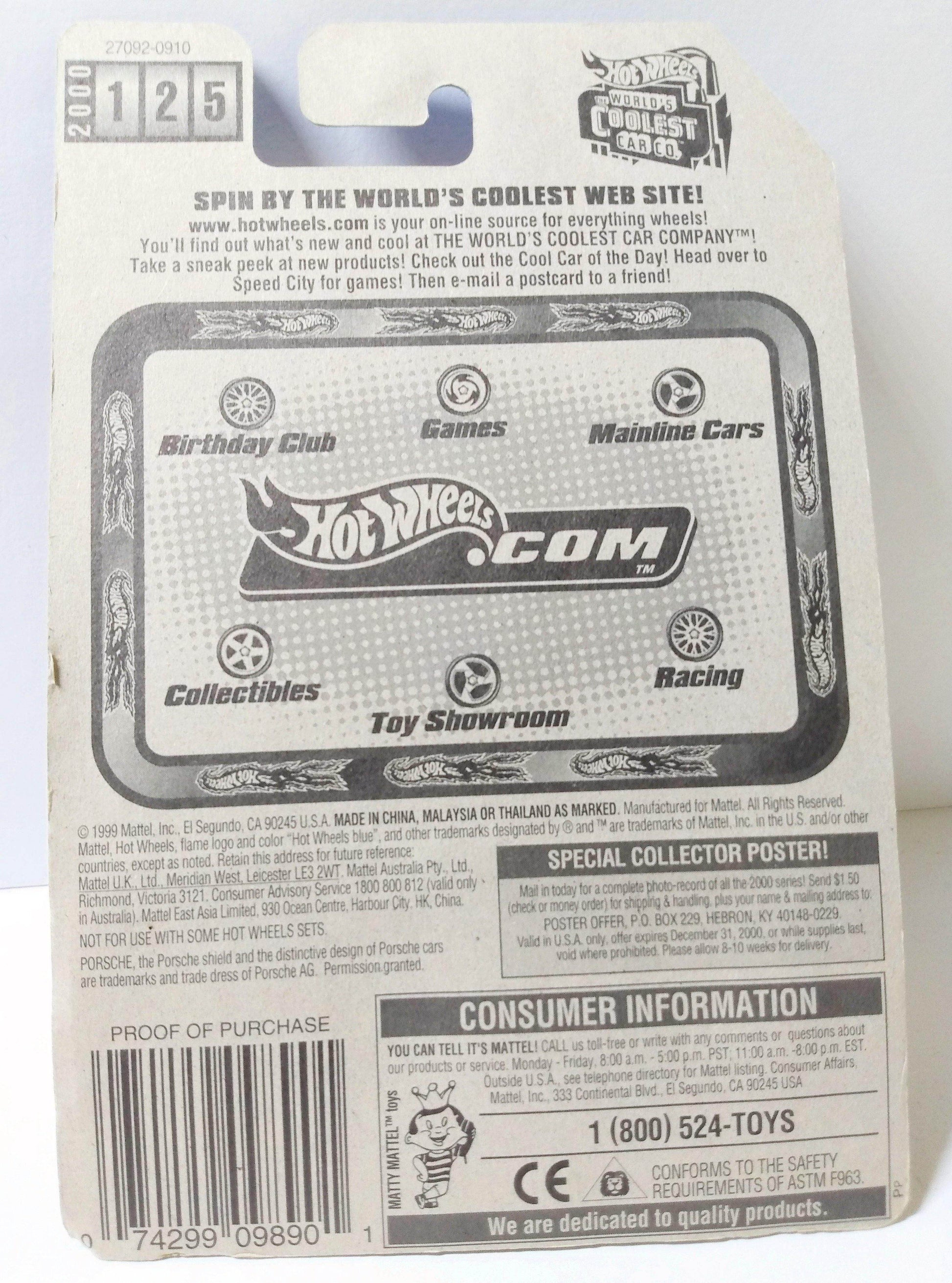 Hot Wheels 2000 Collector #125 Porsche 930 Sports Car - TulipStuff