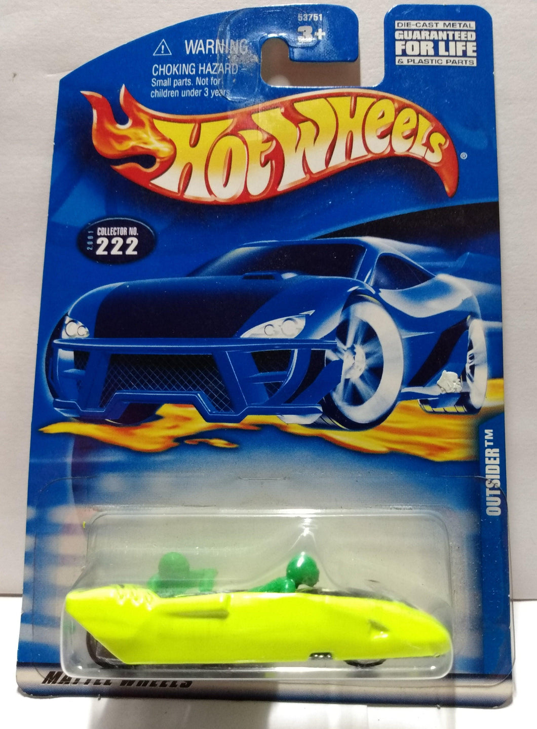 Hot Wheels 2001 Collector #222 Outsider Motorcycle Sidecar - TulipStuff