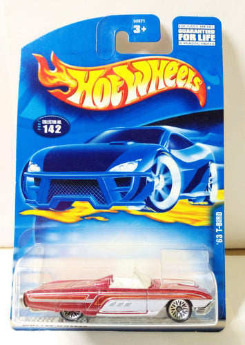 Hot Wheels 2001 Collector #142 '63 T-Bird Ford Thunderbird Convertible - TulipStuff