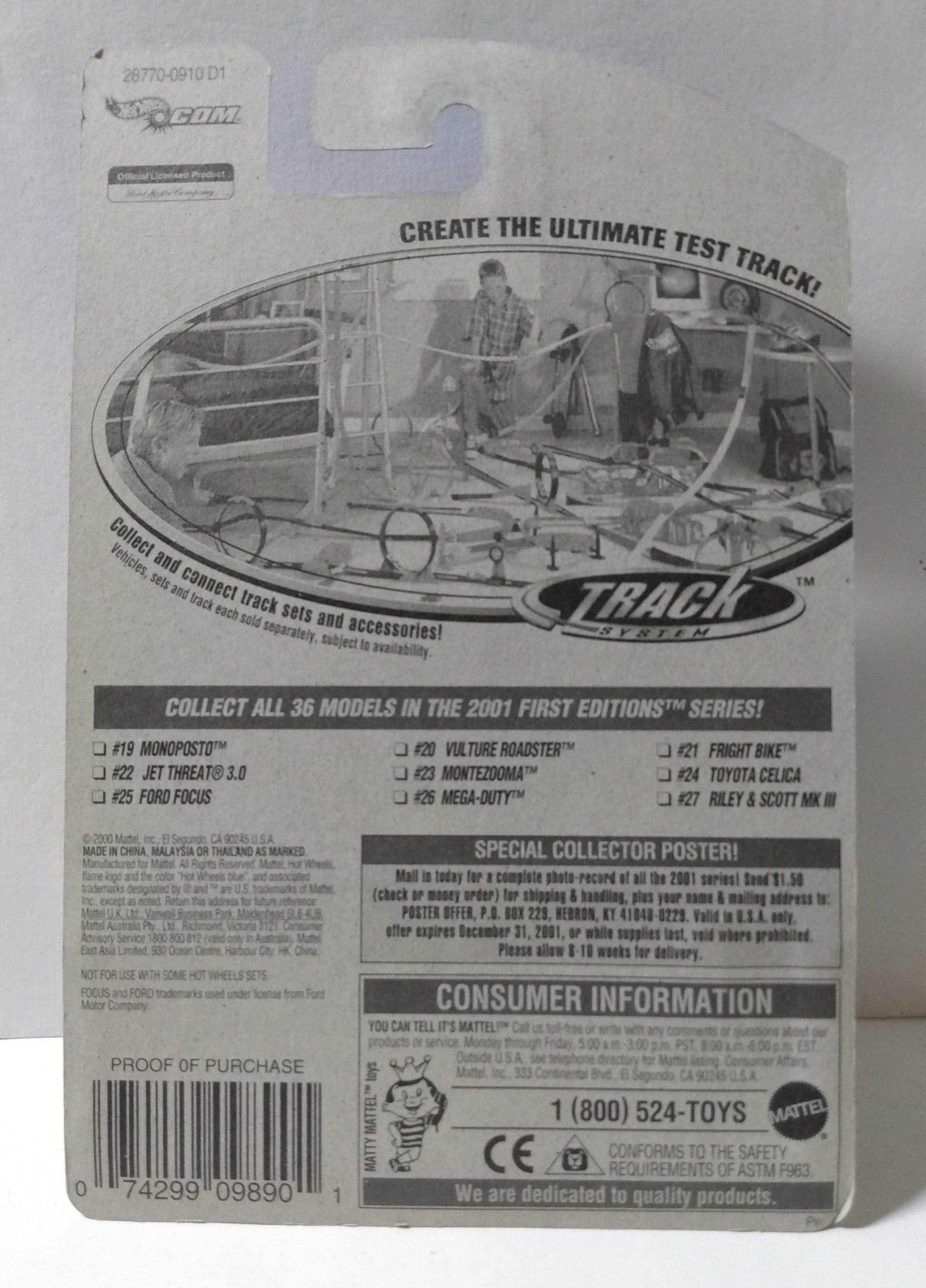 Hot Wheels 2001 First Editions Ford Focus Collector #037 - TulipStuff