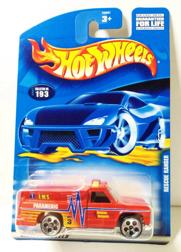 Hot Wheels 2001 Collector #193 Rescue Ranger EMS Paramedic Truck - TulipStuff