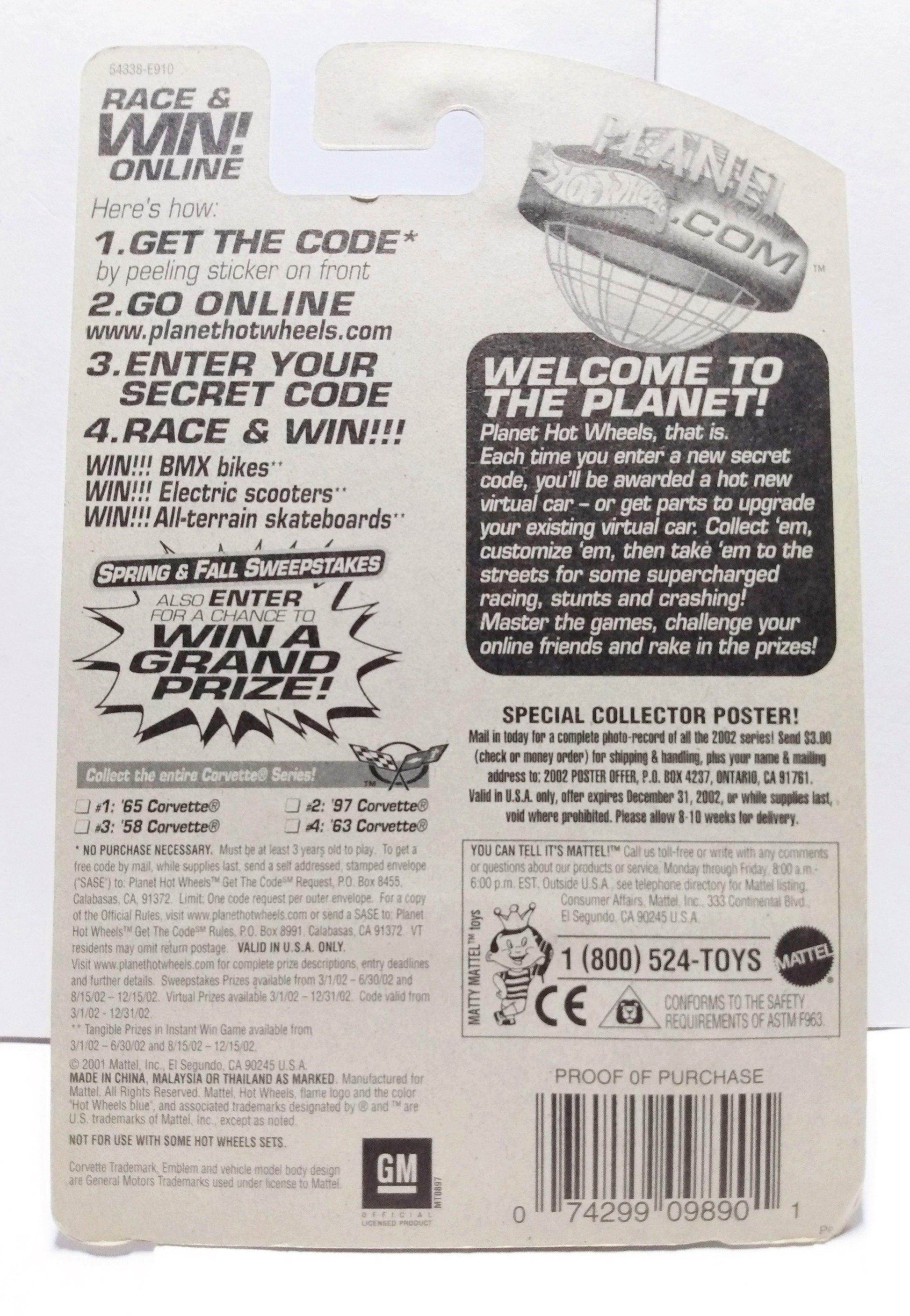 Hot Wheels Corvette Series 2002 Collector #068 '97 Chevrolet Corvette - TulipStuff