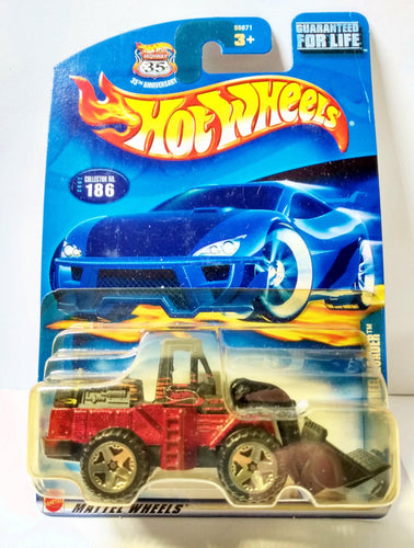 Hot Wheels 2002 Collector #186 Wheel Loader Construction Toy error - TulipStuff