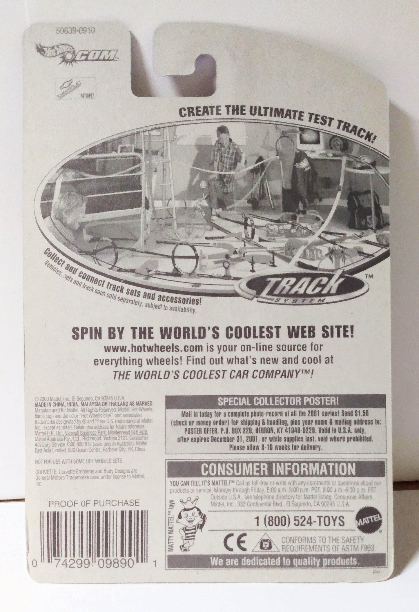 Hot Wheels 2001 Collector #109 '65 Chevrolet Corvette Convertible - TulipStuff