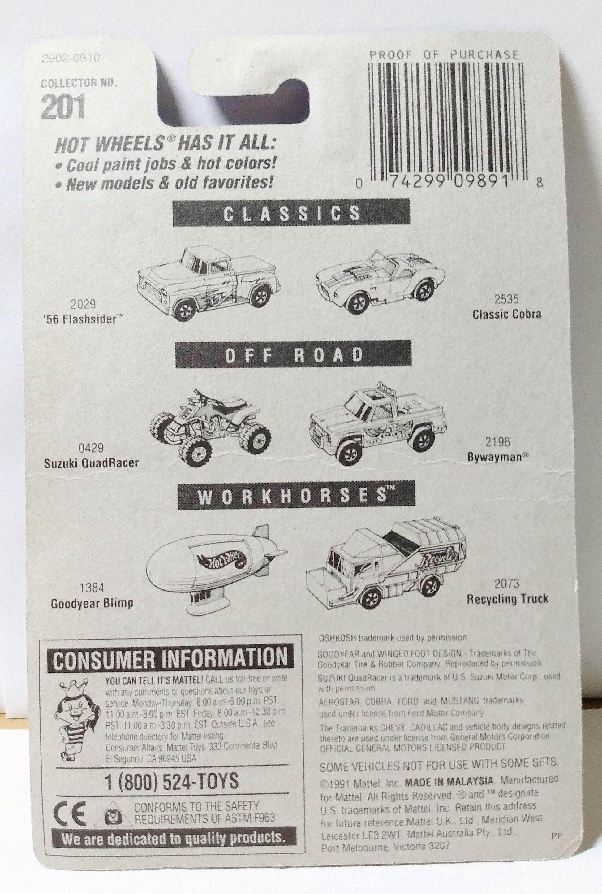 Hot Wheels Collector #201 Oshkosh Snowplow Fresno Feed 1997 - TulipStuff