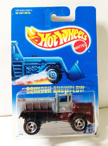 Hot Wheels Collector #201 Oshkosh Snowplow Fresno Feed 1997 - TulipStuff