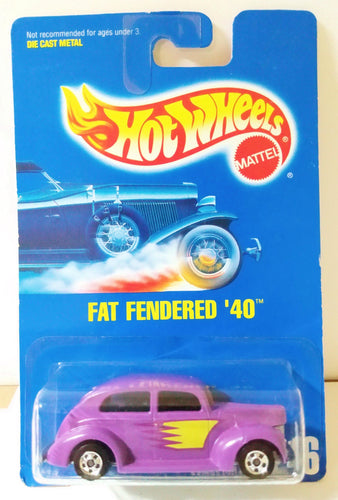 Hot Wheels Collector #216 Fat Fendered '40  Ford Sedan 1991 - TulipStuff