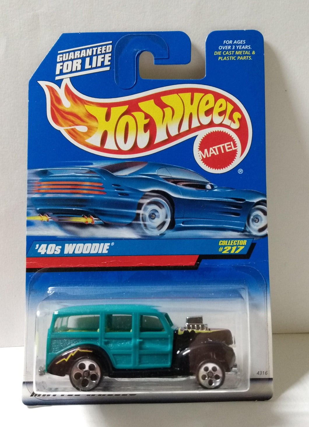 Hot Wheels Collector #217 '40's Woodie Wagon 5dot 1997 - TulipStuff