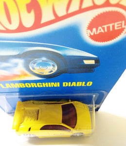 Hot Wheels Collector #227 Lamborghini Diablo Yellow 1995 5sp - TulipStuff