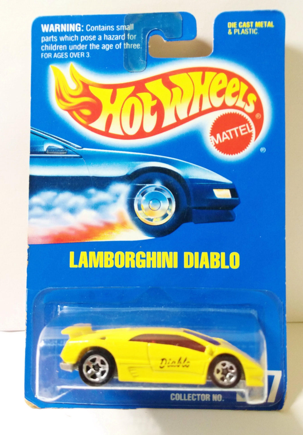 Hot Wheels Collector #227 Lamborghini Diablo Yellow 1995 5sp - TulipStuff