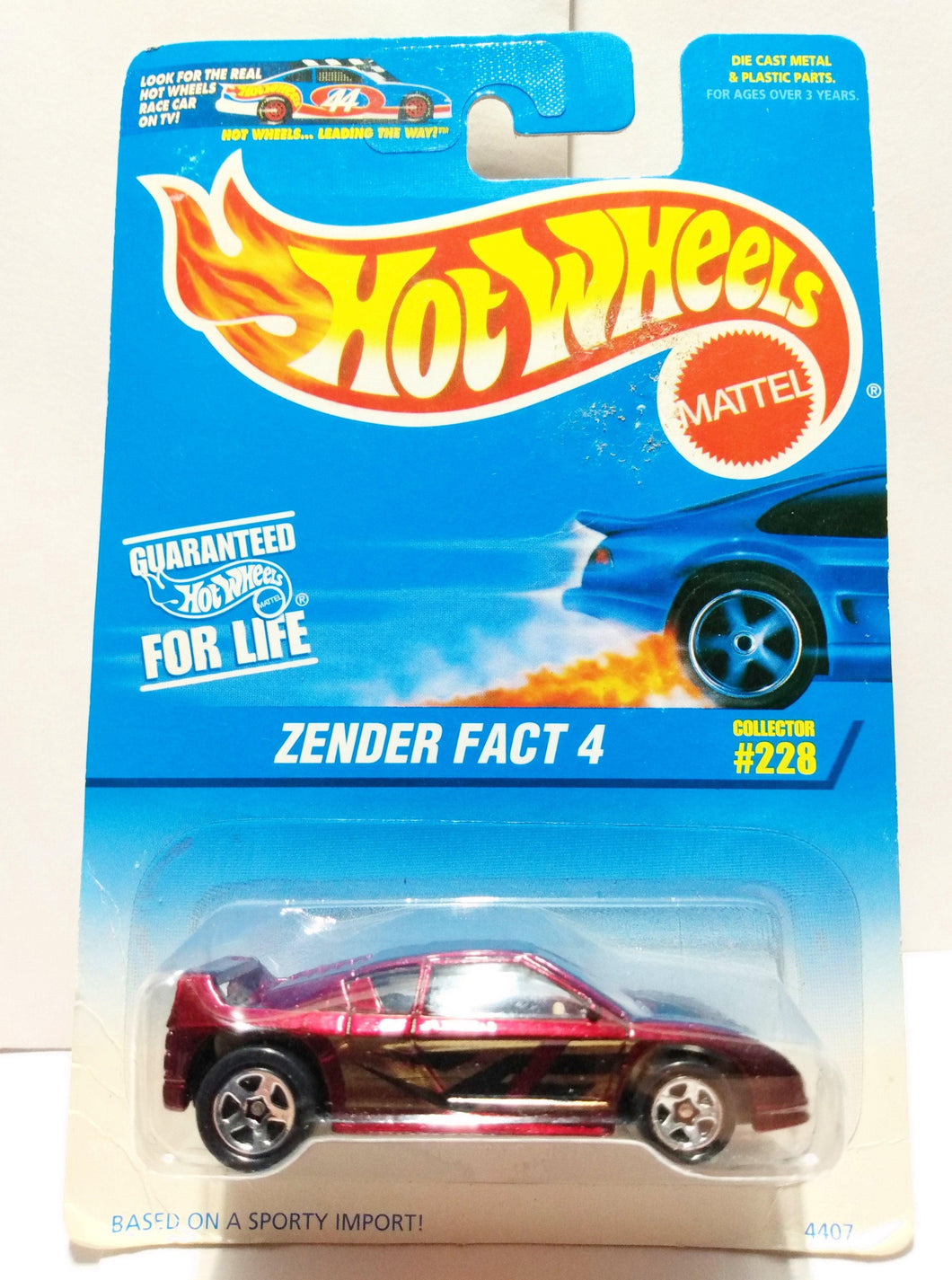 Hot Wheels Collector #228 Zender Fact 4 Sports Car 5sp 1996 - TulipStuff