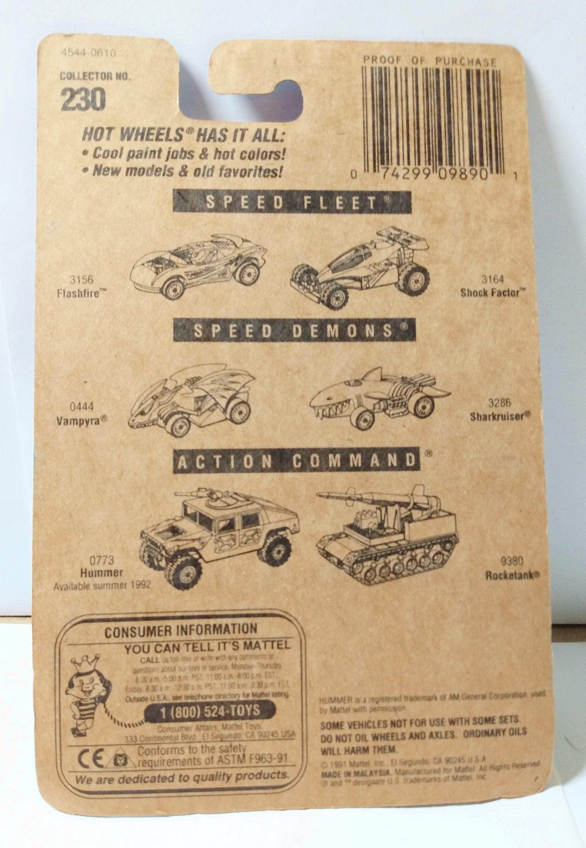 Hot Wheels Collector #230 XT-3 3-Wheel Race Car 1993 - TulipStuff