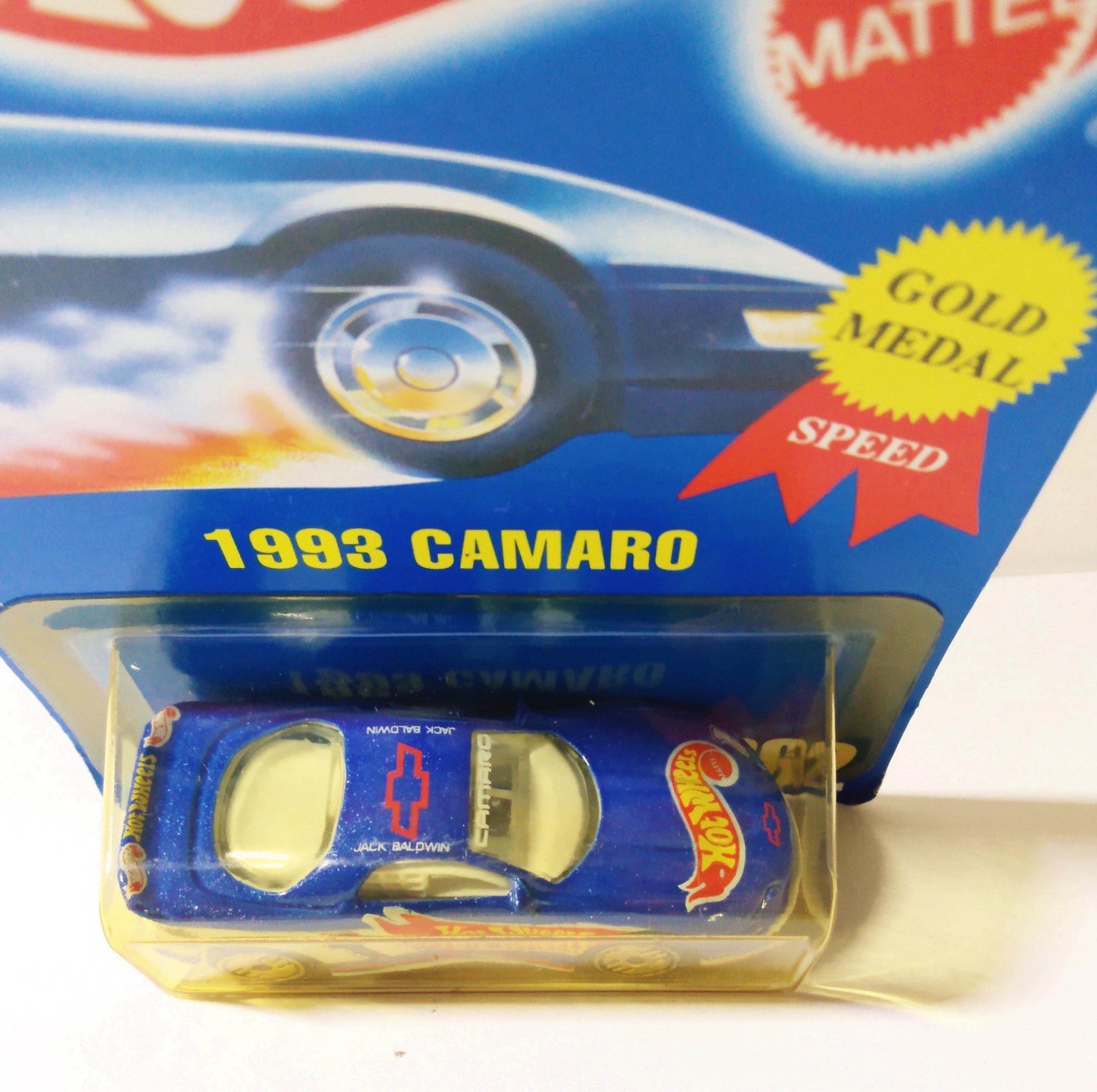 Hot Wheels Collector #262 1993 Camaro Racing Car Gold Medal Speed - TulipStuff