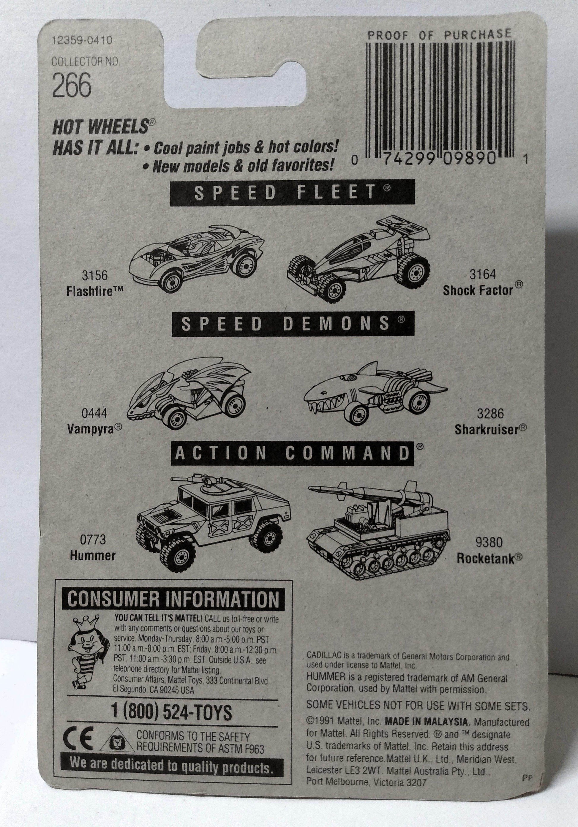 Hot Wheels Collector #266 '59 Cadillac Eldorado Diecast Car 7sp 1995 - TulipStuff