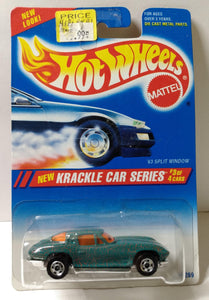 Hot Wheels Krackle Car '63 Split Window Corvette Collector #282 1-rivet - TulipStuff