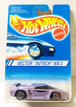 Load image into Gallery viewer, Hot Wheels 3050 Vector Avtech WX-3 uh 1994 International Card - TulipStuff
