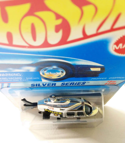Hot Wheels Silver Series Propper Chopper Police Helicopter 1995 - TulipStuff