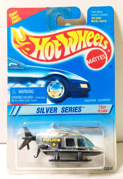 Hot Wheels Silver Series Propper Chopper Police Helicopter 1995 - TulipStuff