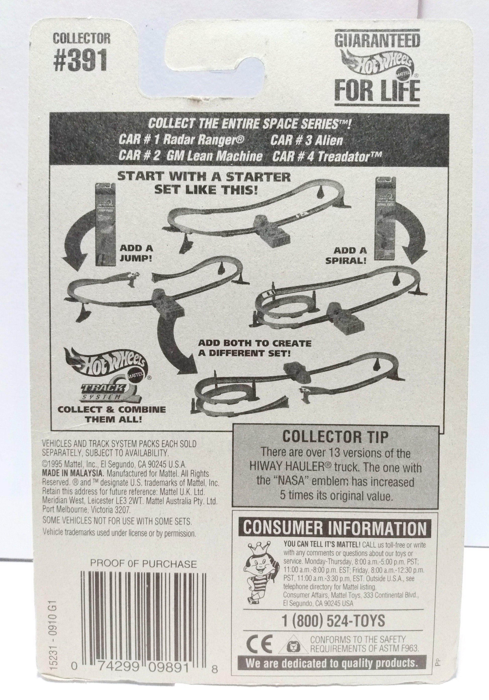 Hot Wheels Space Series Treadator Collector #391 1996 - TulipStuff