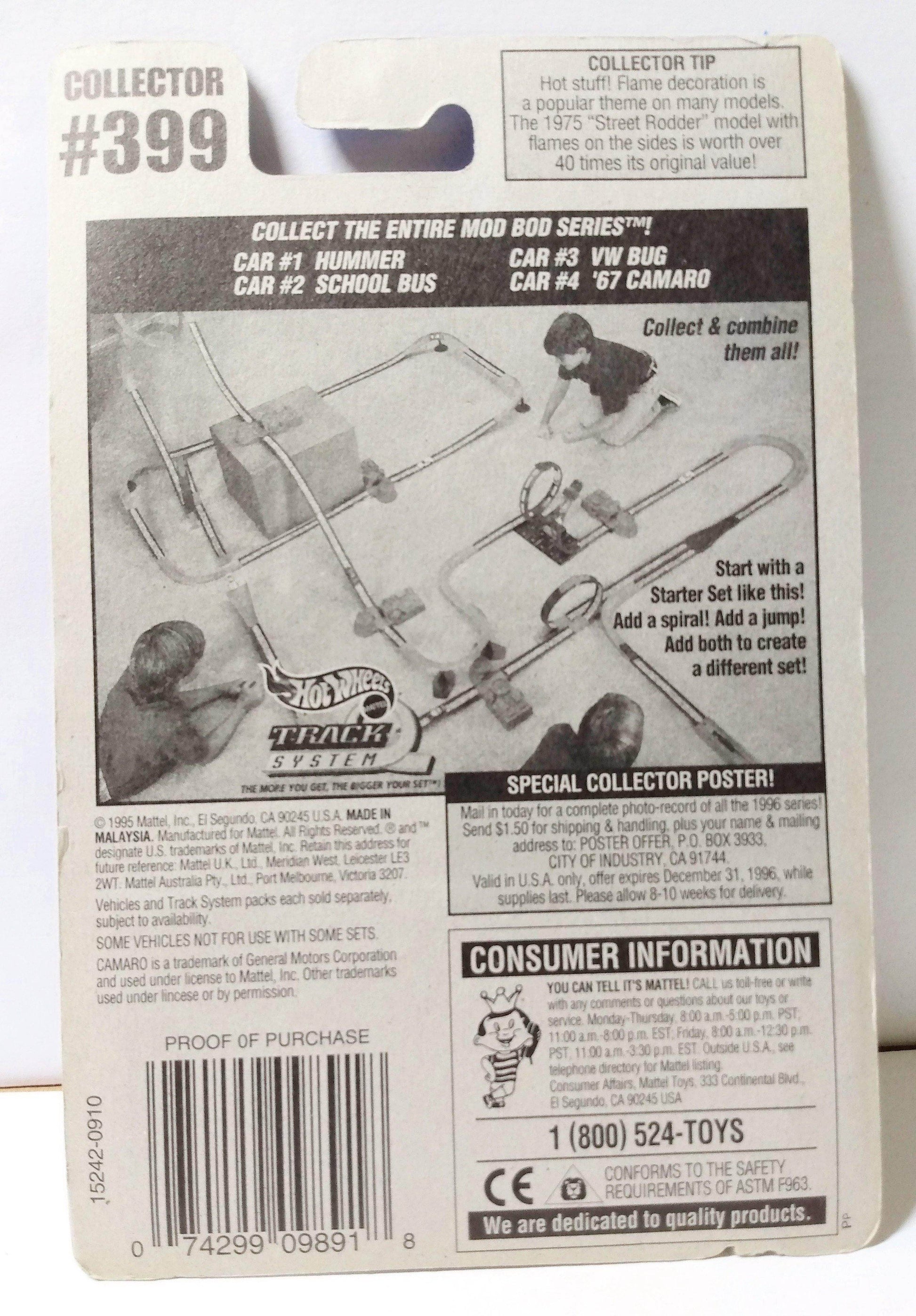 Hot Wheels Mod Bod Series '67 Camaro Collector #399 1996 - TulipStuff