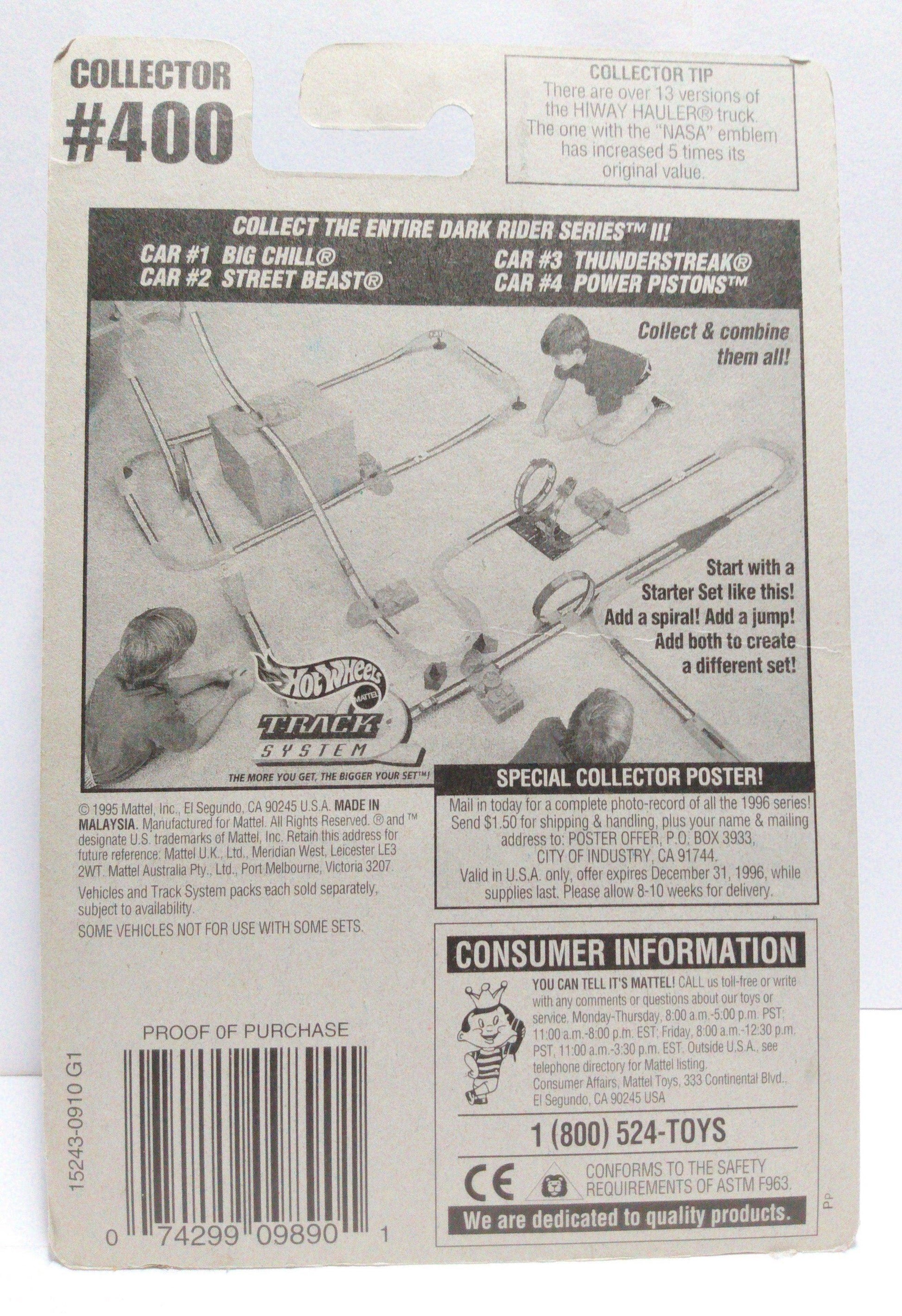 Hot Wheels Dark Rider Series II Big Chill Snowmobile Collector 400 - TulipStuff