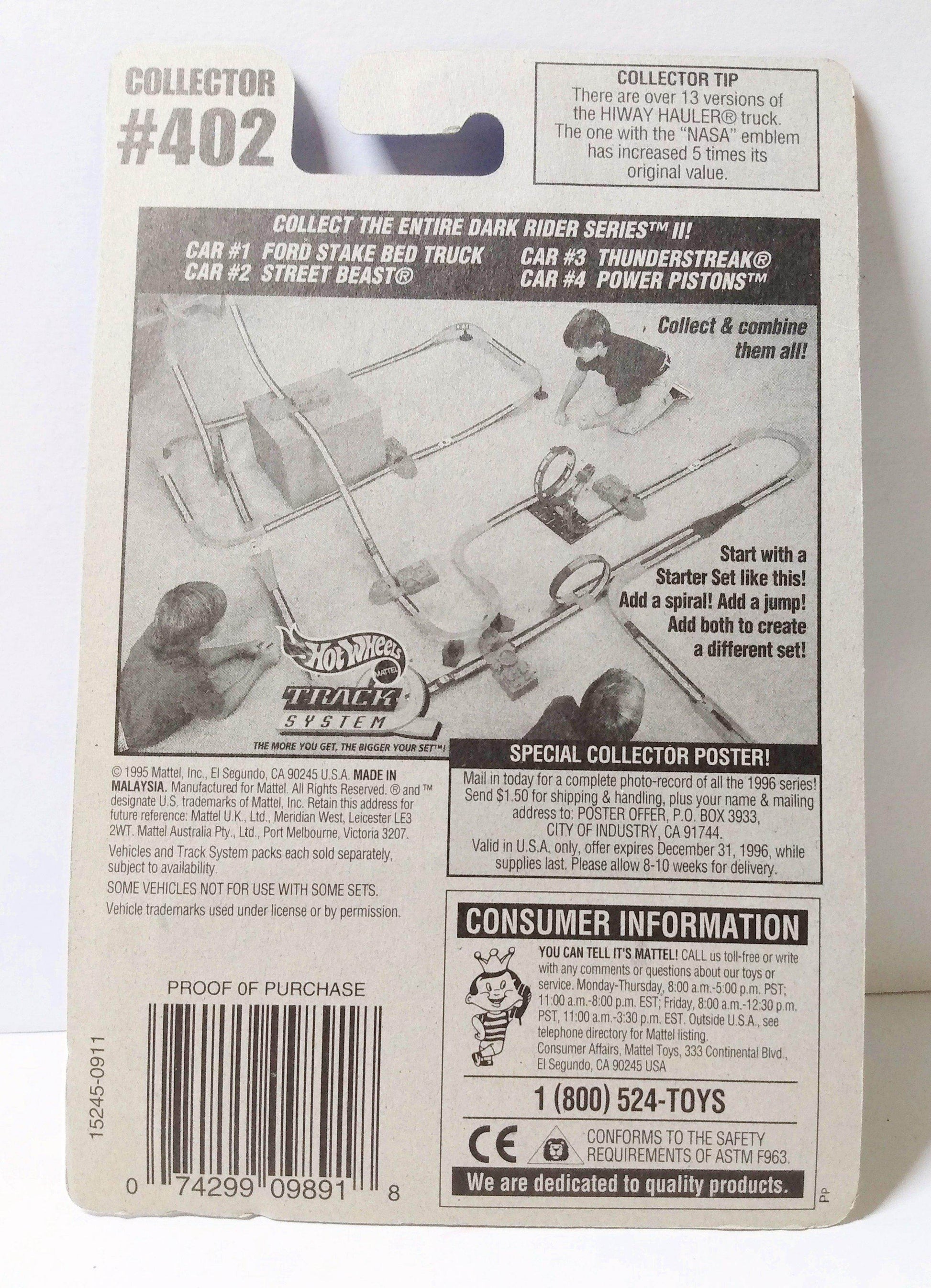 Hot Wheels Dark Rider II Thunderstreak Indy Racing Car Collector #402 - TulipStuff