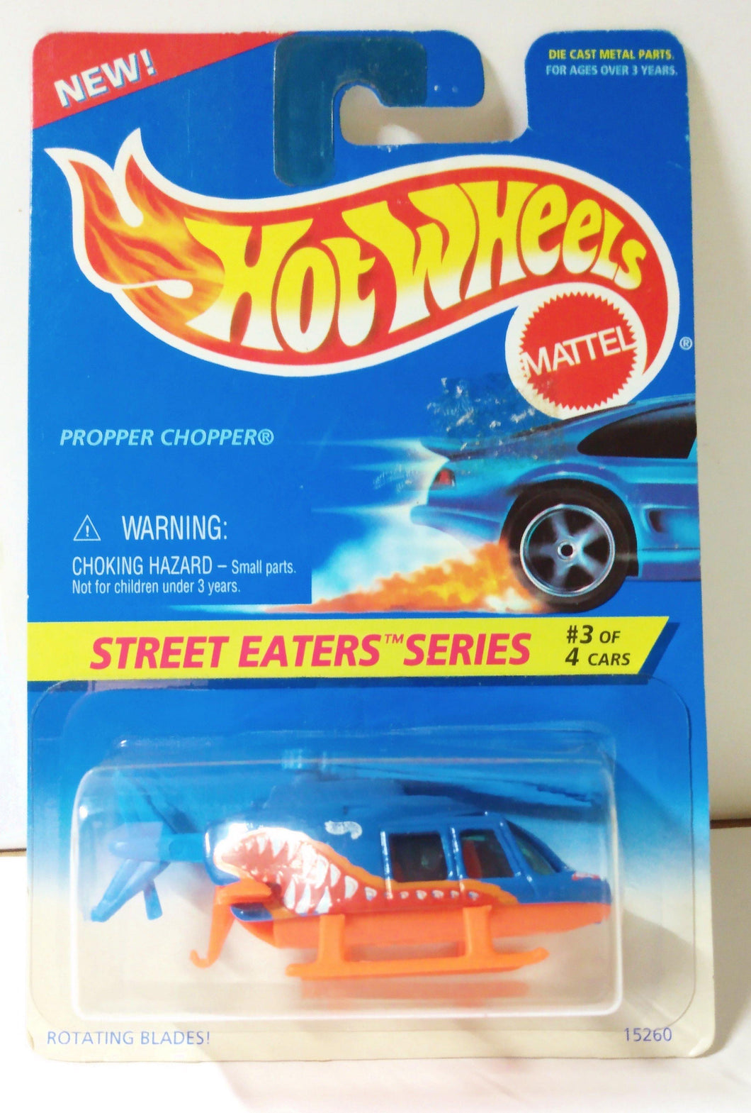 Hot Wheels Street Eaters Series Propper Chopper Helicopter 1996 - TulipStuff