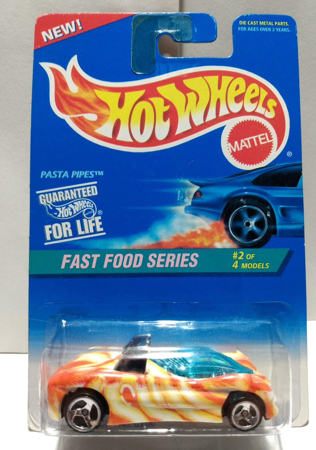 Hot Wheels Fast Food Series Pasta Pipes Collector #417 1995 - TulipStuff