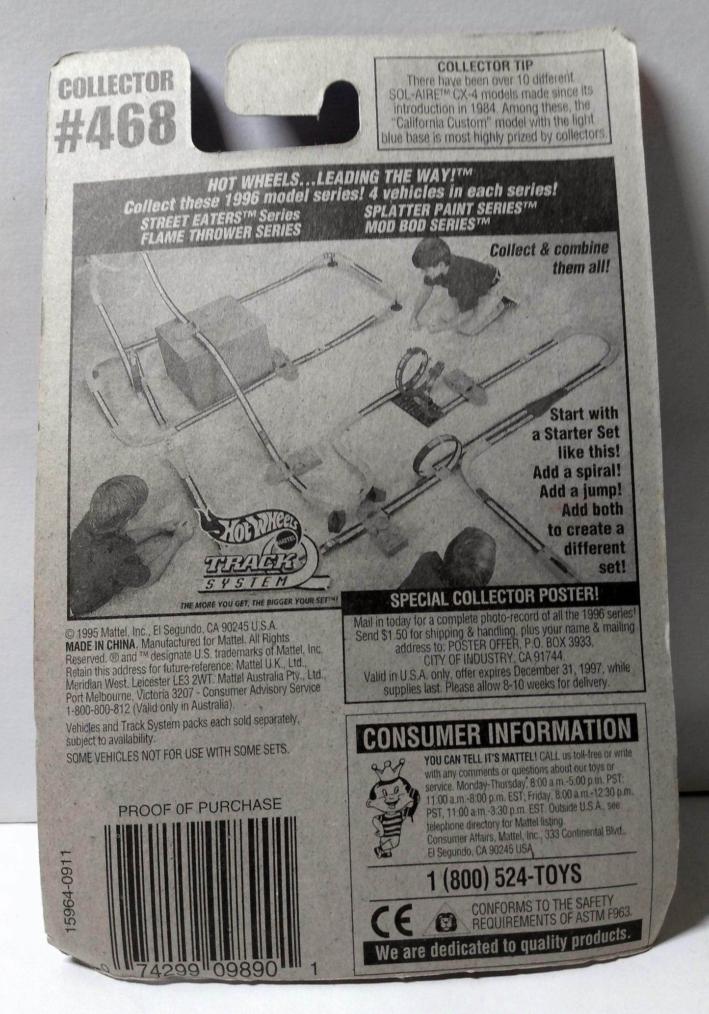 Hot Wheels Collector #468 GT Racer Diecast Racing Car 1996 - TulipStuff