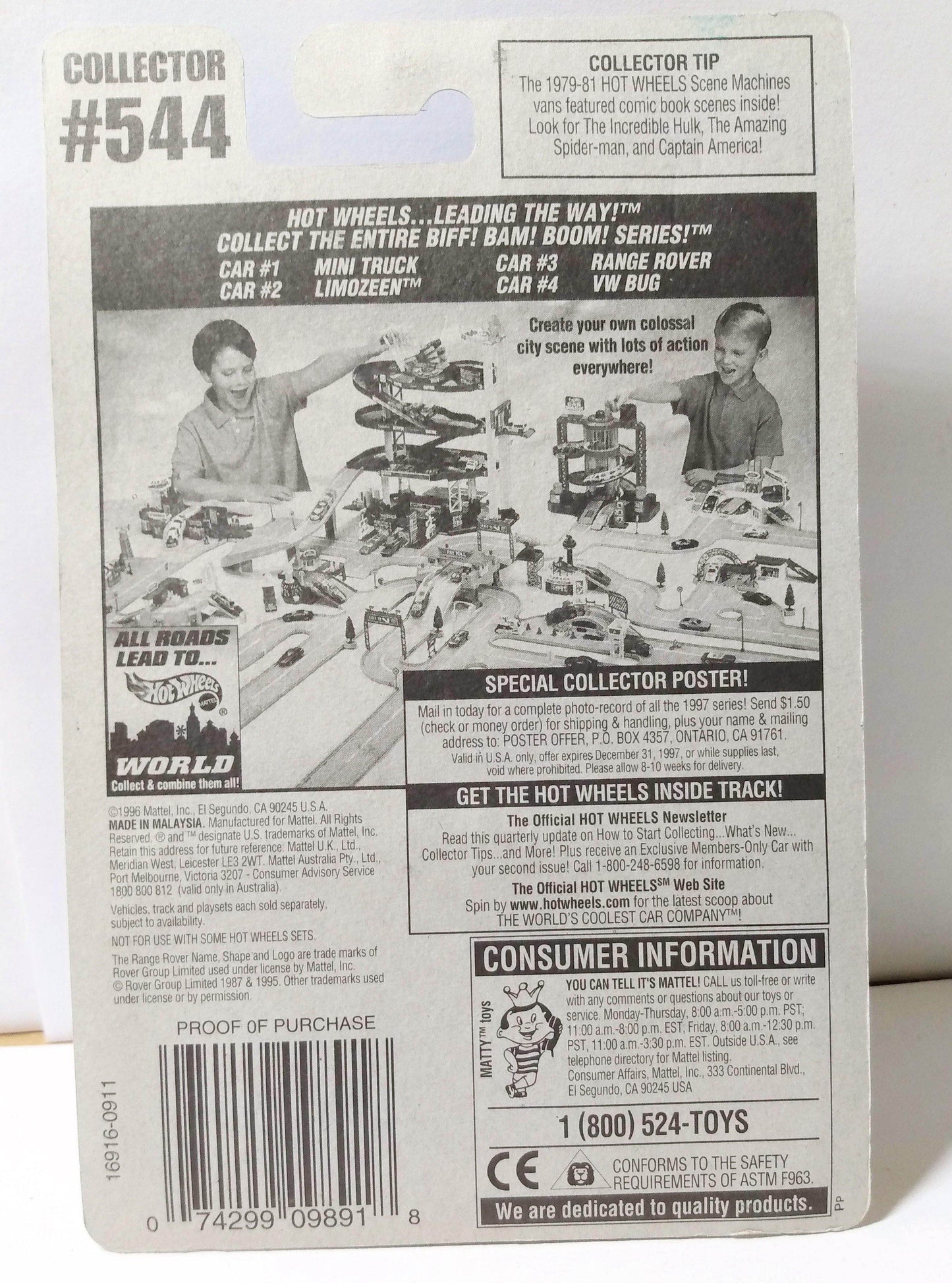 Hot Wheels Collector #544 Biff Bam Boom Series Range Rover 1997 - TulipStuff