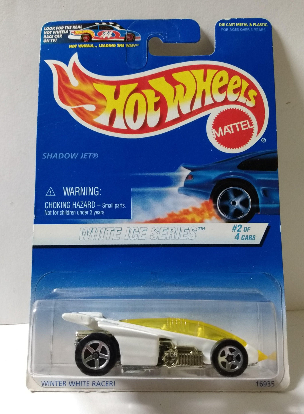 Hot Wheels White Ice Series Shadow Jet Collector #562 1996 - TulipStuff